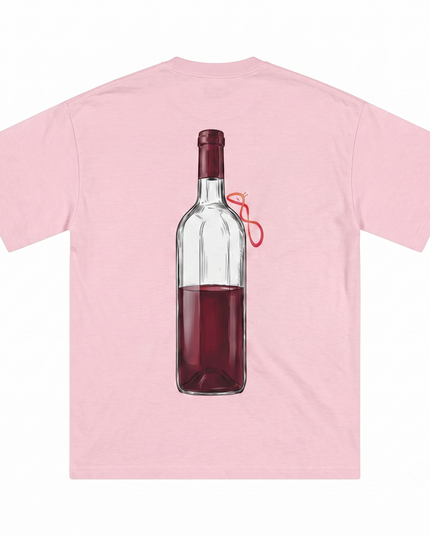 Red Wine : Printed Oversized T-Shirt