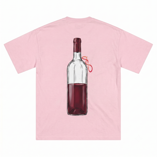 Red Wine : Printed Oversized T-Shirt