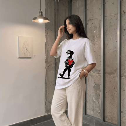 Jhonny Walker : Printed Oversized T-Shirt - Peepri