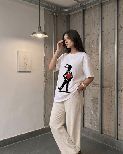 Jhonny Walker : Printed Oversized T-Shirt - Peepri
