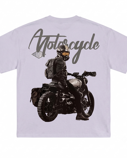 Never Give up - Bike Lover : Printed Oversized T-Shirt