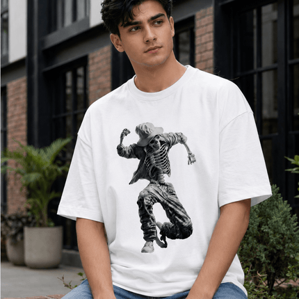 Michael Jackson : Graphic Oversized T-Shirt – White | 100% Cotton | Relaxed Fit Unisex Tee - Peepri