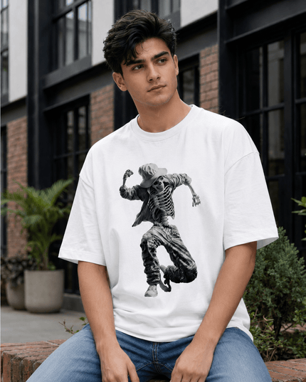 Michael Jackson : Graphic Oversized T-Shirt – White | 100% Cotton | Relaxed Fit Unisex Tee - Peepri