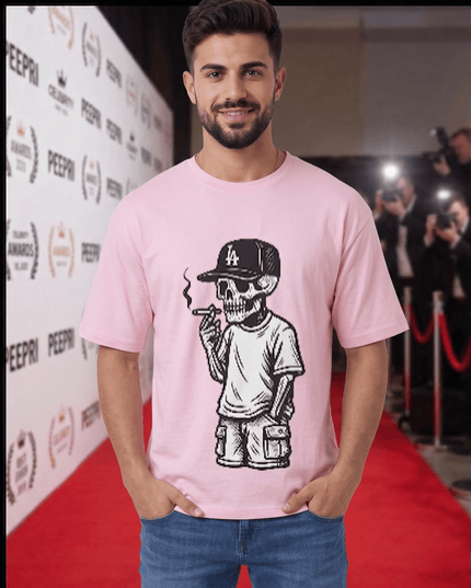 Official Peepri Logo Graphic Oversized T-Shirt – White | 100% Cotton | Relaxed Fit Unisex Tee - Peepri