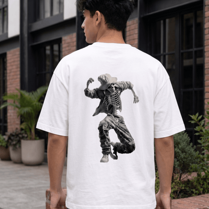 Michael Jackson : Graphic Oversized T-Shirt – White | 100% Cotton | Relaxed Fit Unisex Tee - Peepri