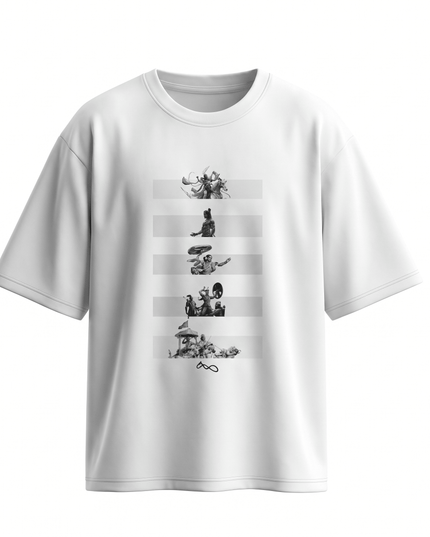 Mahabharat : Printed Oversized T-Shirt - Peepri