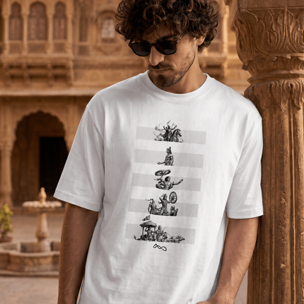 Mahabharat : Printed Oversized T-Shirt