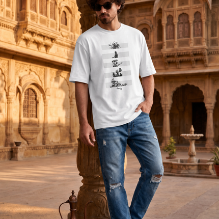 Mahabharat : Printed Oversized T-Shirt