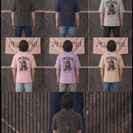 I am Peace : Printed Oversized T-Shirt - Peepri