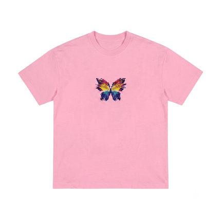 Colourful Butterfly : Printed Oversized T-Shirt - Peepri