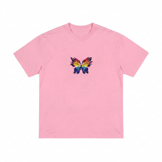 Colourful Butterfly : Printed Oversized T-Shirt