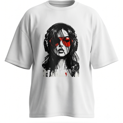 Long Hair Girl : Crimson Gaze Portrait