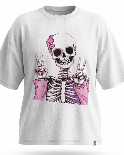 Victory Ghost : Printed Oversized T-Shirt