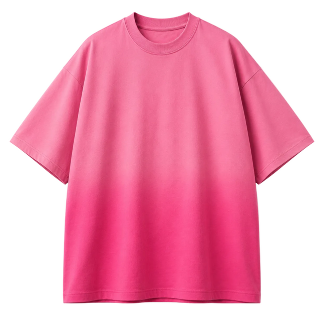 Pink Afterglow : Let the Colour Linger. | Ombré Boxy Tee
