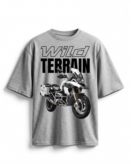 Bike Love Wild Terrain : Printed Oversized T-Shirt - Peepri