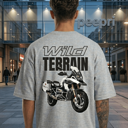 Bike Love Wild Terrain : Printed Oversized T-Shirt - Peepri