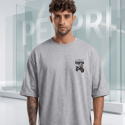 Bike Love Wild Terrain : Printed Oversized T-Shirt - Peepri