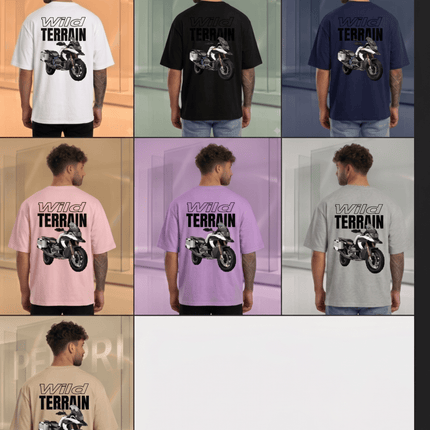 Bike Love Wild Terrain : Printed Oversized T-Shirt - Peepri