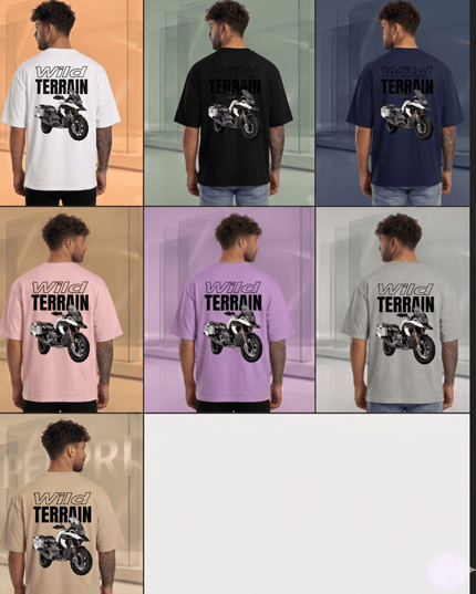 Bike Love Wild Terrain : Printed Oversized T-Shirt - Peepri