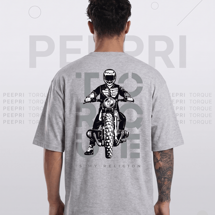 Bike Love Torque : Printed Oversized T-Shirt - Peepri