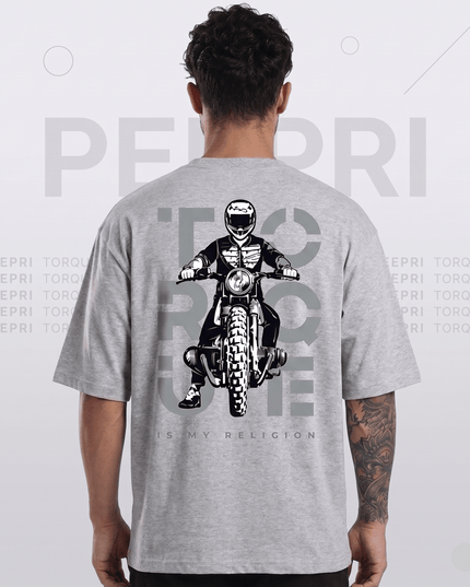 Bike Love Torque : Printed Oversized T-Shirt - Peepri
