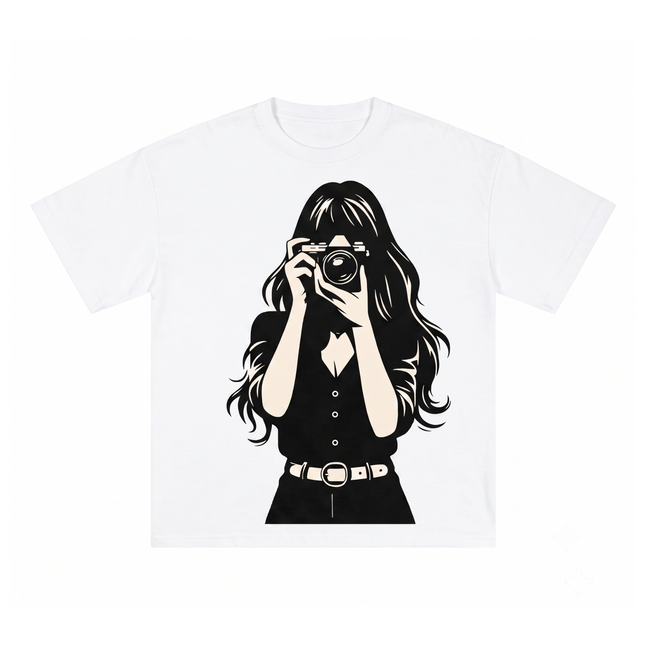 Women Photographer : Printed Oversized T-Shirt
