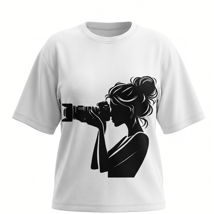 Girl Photographer : Printed Oversized T-Shirt - Peepri