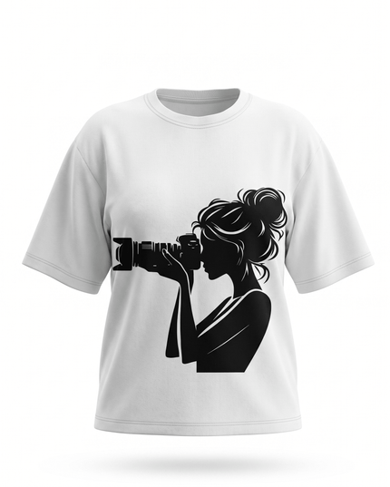 Girl Photographer : Printed Oversized T-Shirt - Peepri