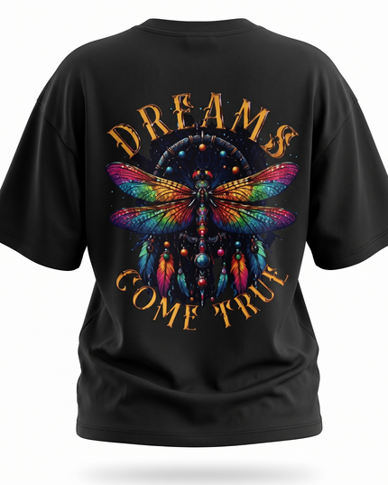 Dream Dragonfly : Printed Oversized T-Shirt