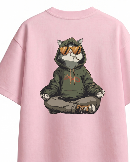 Cat Merchandise :  Printed Oversized T-Shirt
