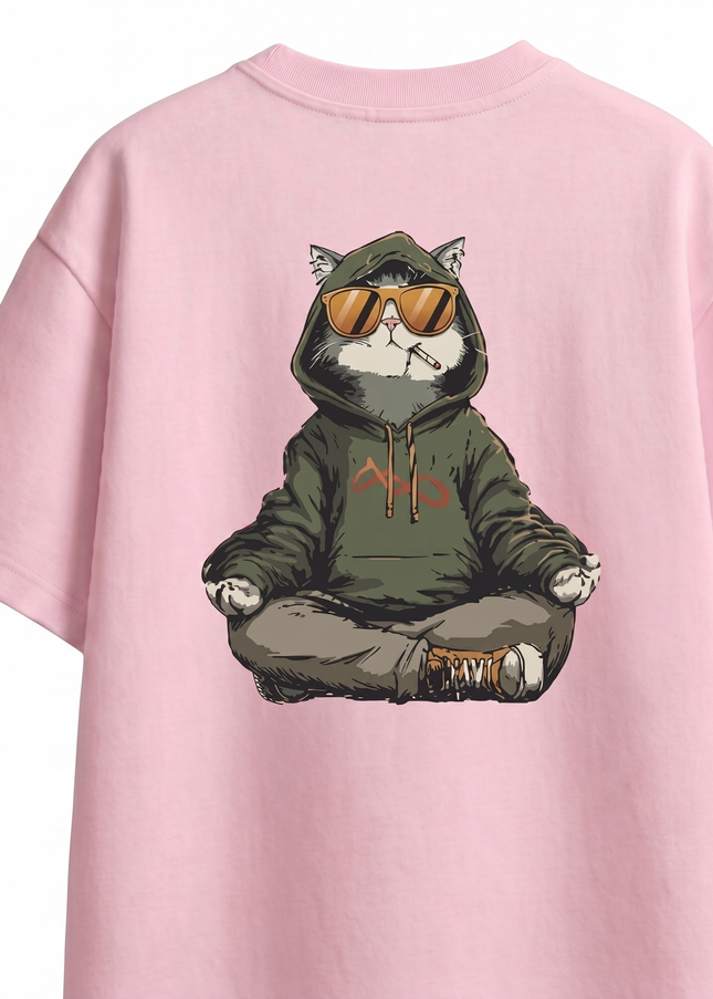 Cat Merchandise :  Printed Oversized T-Shirt
