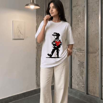 Jhonny Walker : Printed Oversized T-Shirt - Peepri