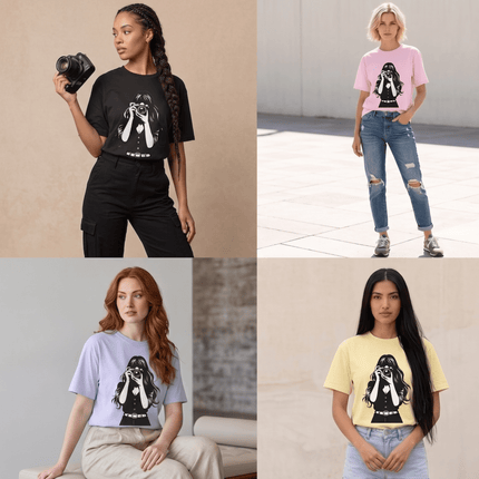 Women Photographer : Printed Oversized T-Shirt - Peepri