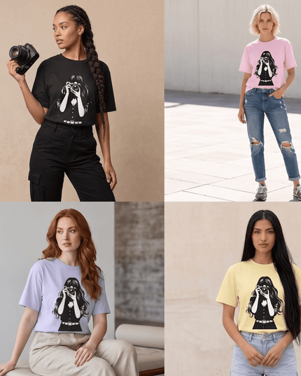 Women Photographer : Printed Oversized T-Shirt - Peepri
