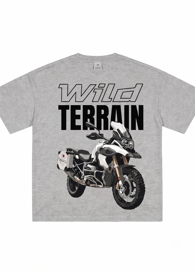 Bike Love Wild Terrain : Printed Oversized T-Shirt