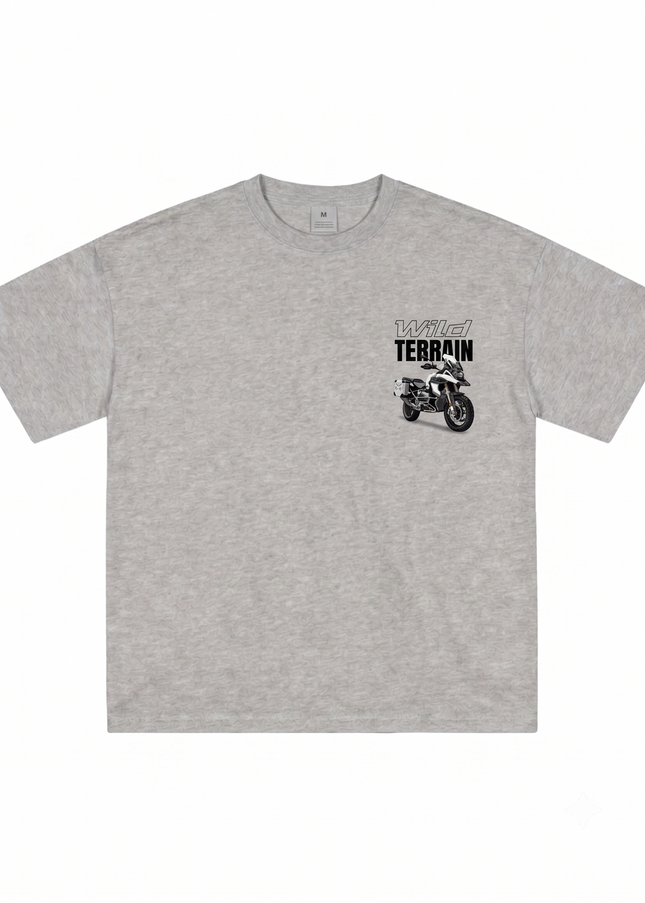 Bike Love Wild Terrain : Printed Oversized T-Shirt