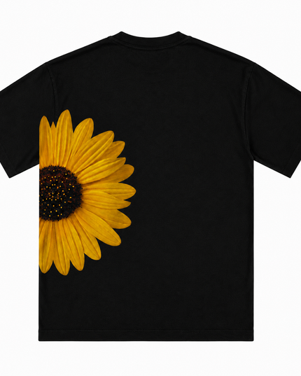 Sun Flower : Printed Oversized T-Shirt