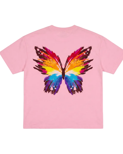 Colourful Butterfly : Printed Oversized T-Shirt