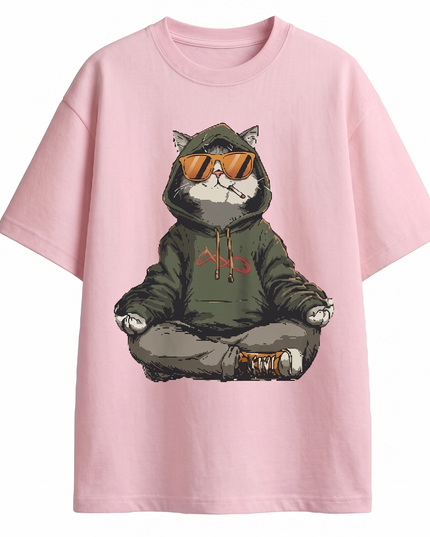 Cat Merchandise :  Printed Oversized T-Shirt